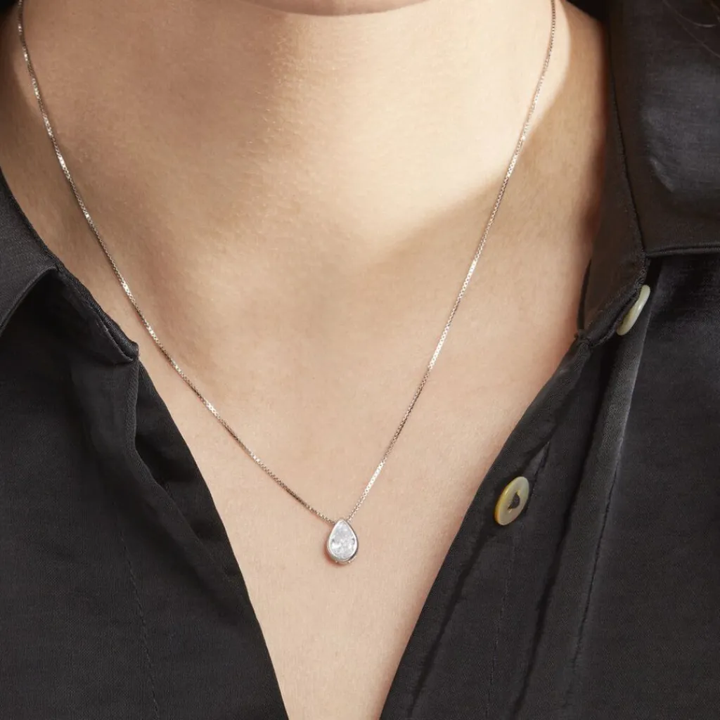 Histoire d'Or Collier Cherice Argent Blanc Oxyde De Zirconium Clearance