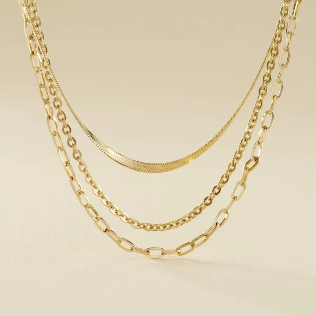 Histoire d'Or Collier Cherilyn Acier Doré Discount