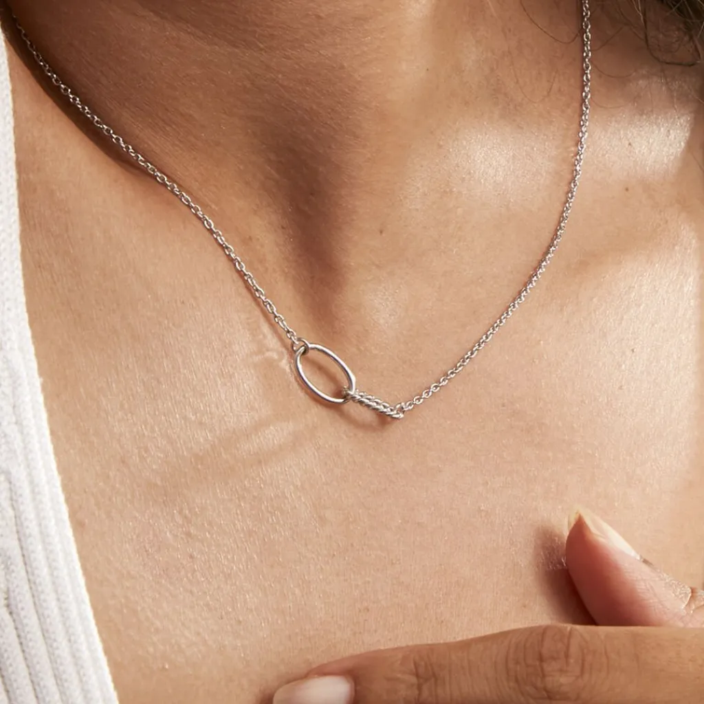 Histoire d'Or Collier Cherise Argent Blanc New