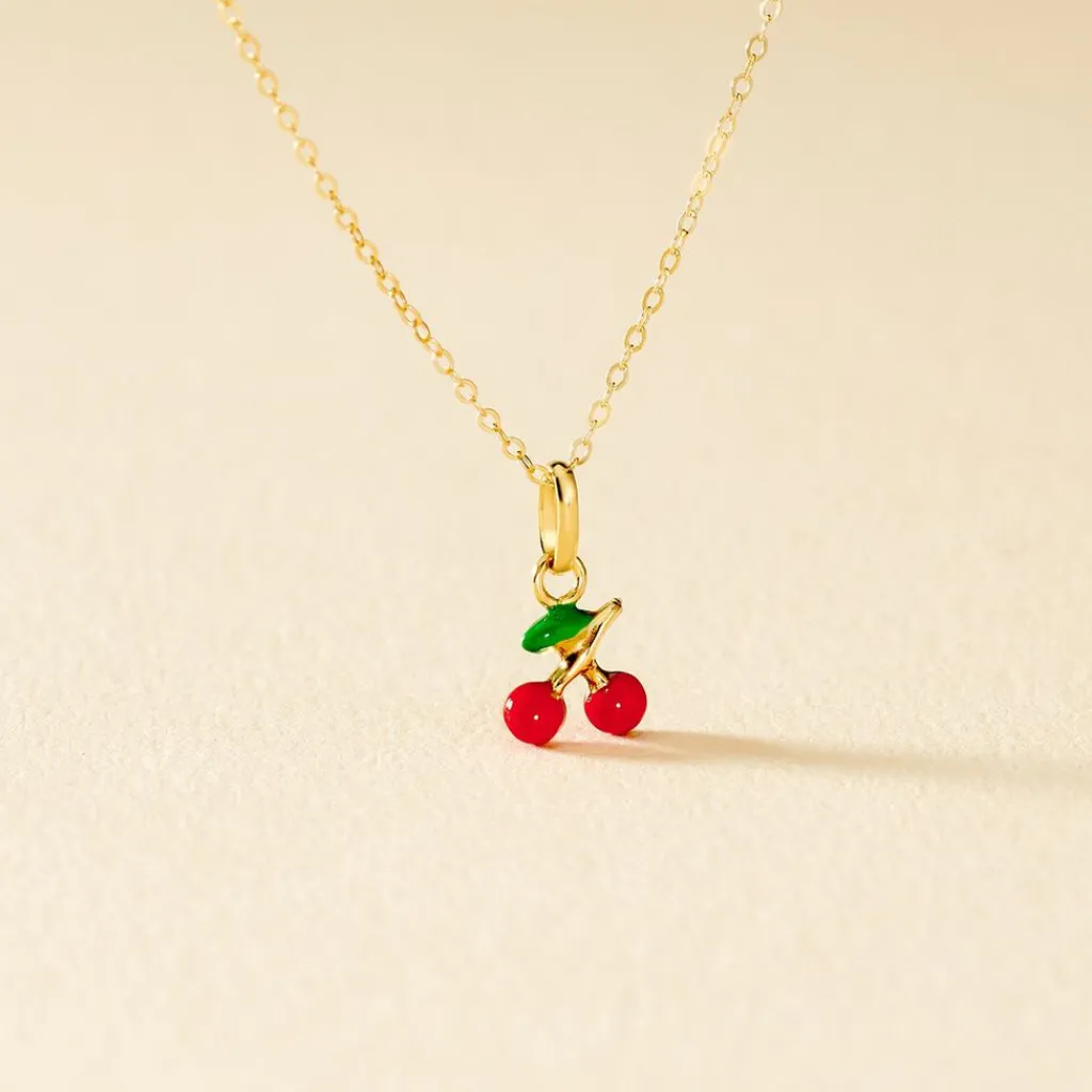 Histoire d'Or Collier Cherry Cerise Or Jaune New