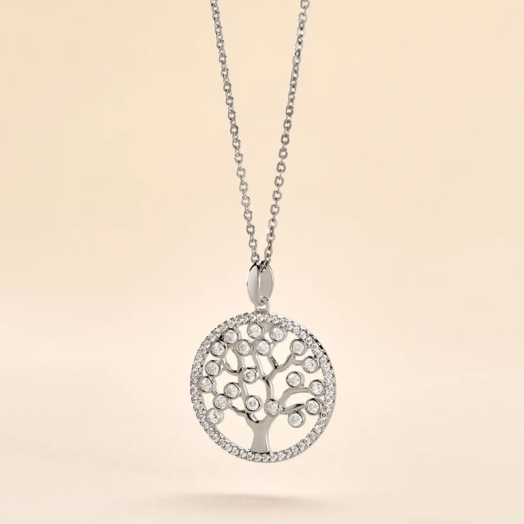 Histoire d'Or Collier Chimere Argent Blanc Oxyde De Zirconium New