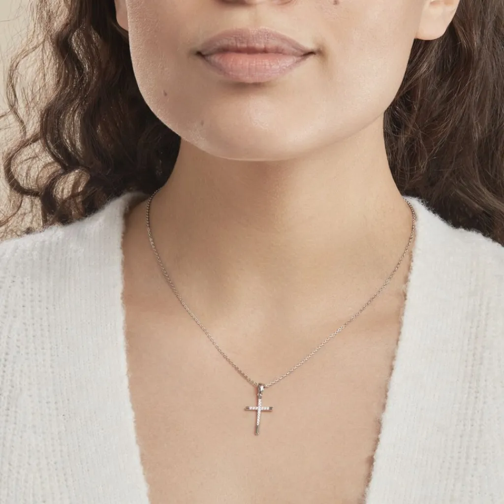 Histoire d'Or Collier Chirsta Argent Blanc Oxyde De Zirconium Outlet