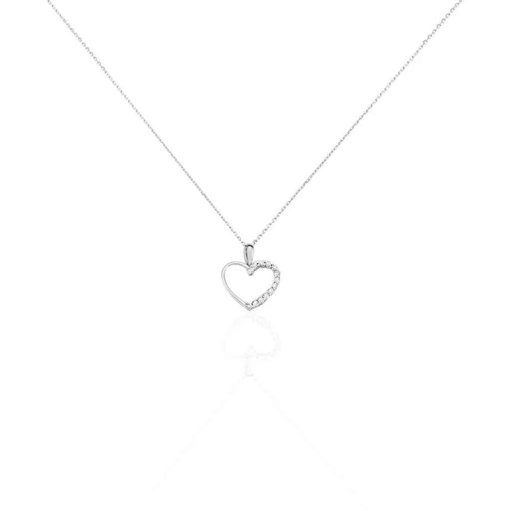 Histoire d'Or Collier Chlora Or Blanc Diamant Clearance