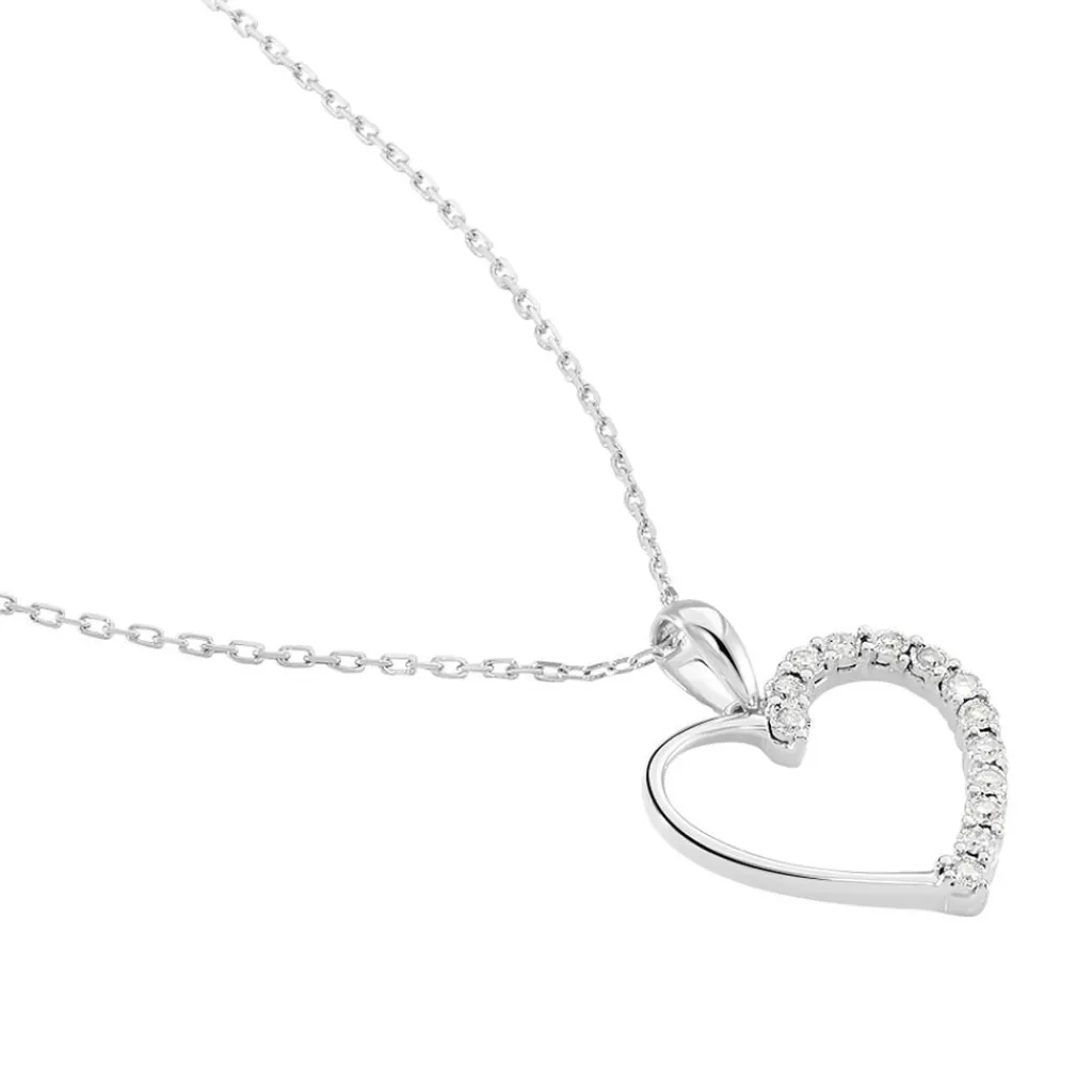 Histoire d'Or Collier Chlora Or Blanc Diamant Clearance