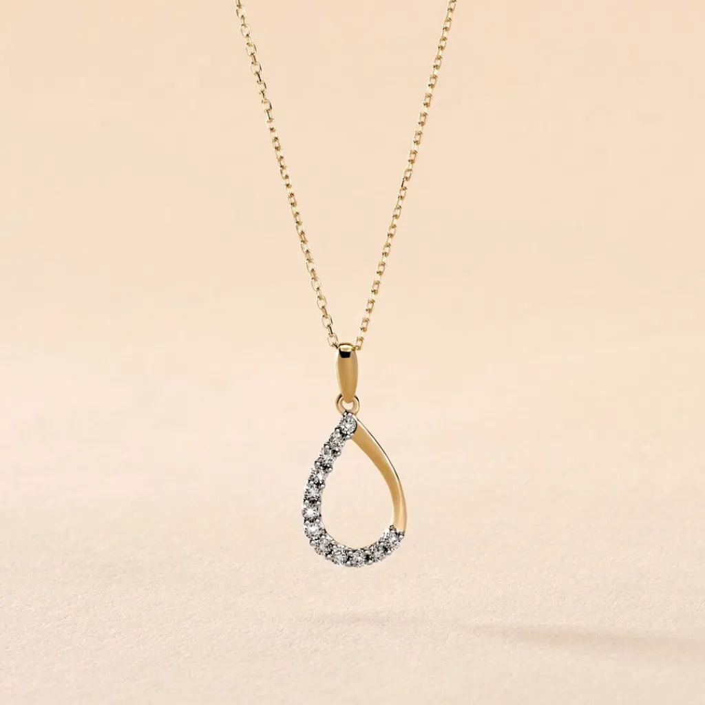 Histoire d'Or Collier Chrystalise Or Jaune Diamant Outlet
