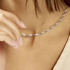 Histoire d'Or Collier Ciana Torsade Diamante Argent Blanc Online