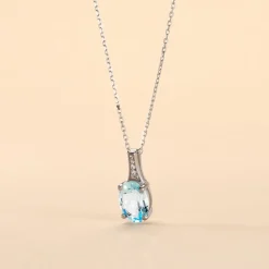 Histoire d'Or Collier Cindy Or Blanc Topaze Oxyde De Zirconium Sale