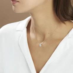 Histoire d'Or Collier Cindy Or Blanc Topaze Oxyde De Zirconium Sale