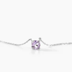 Histoire d'Or Collier Clair Or Blanc Amethyste Online