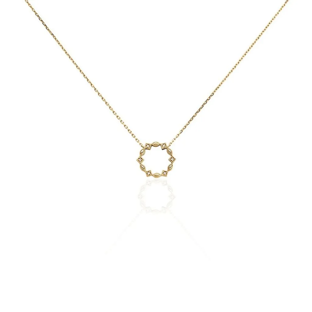 Histoire d'Or Collier éclat Perlé Plaqué Or Oxyde De Zirconium Best