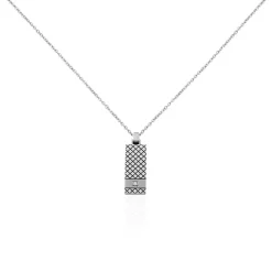 Histoire d'Or Collier Clement Acier Blanc Oxyde De Zirconium Clearance