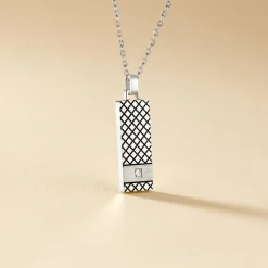 Histoire d'Or Collier Clement Acier Blanc Oxyde De Zirconium Clearance