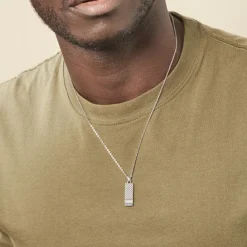 Histoire d'Or Collier Clement Acier Blanc Oxyde De Zirconium Clearance