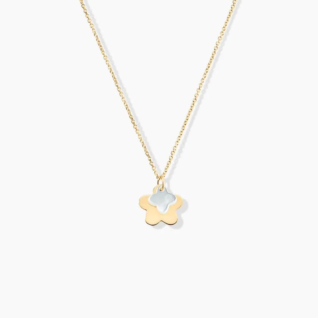 Histoire d'Or Collier Cleomelia Fleur Or Jaune New