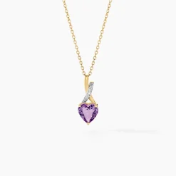 Histoire d'Or Collier Clothilde Or Jaune Amethyste Et Oxyde De Zirconium or jaune amethyste violette Clearance