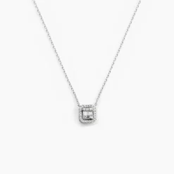 Histoire d'Or Collier Collection 1986 Or Blanc Diamant Hot