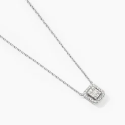 Histoire d'Or Collier Collection 1986 Or Blanc Diamant Hot