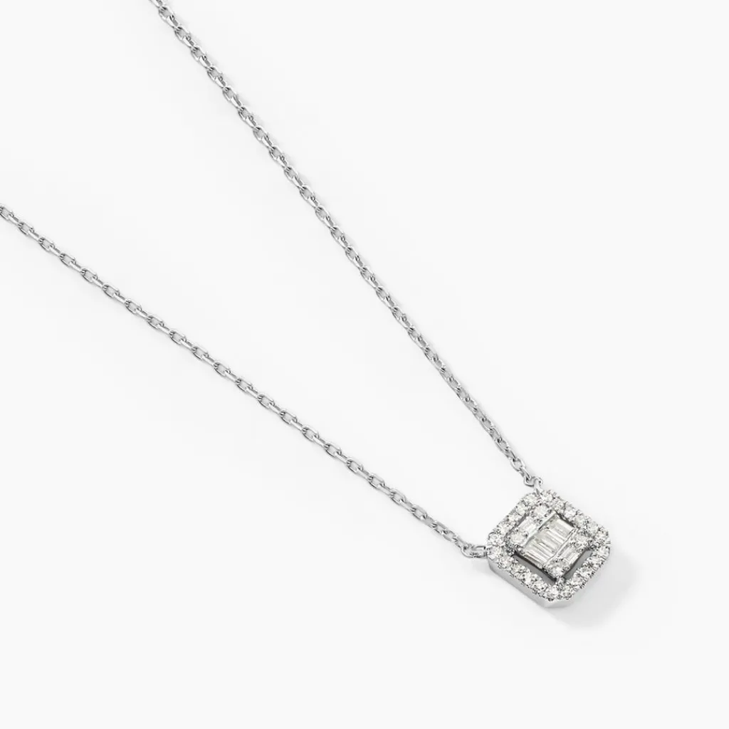 Histoire d'Or Collier Collection 1986 Or Blanc Diamant Hot