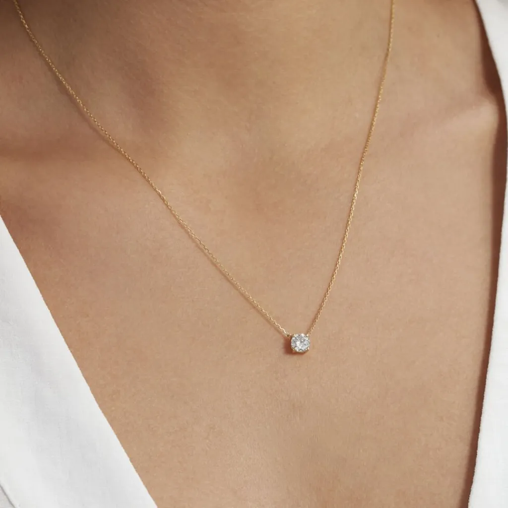 Histoire d'Or Collier Collection Aphrodite Or Jaune Diamant Synthetique or jaune diamant synthétique blanc Online