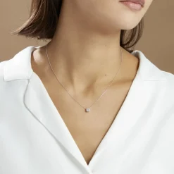 Histoire d'Or Collier Collection Aphrodite Or Blanc Diamant Synthetique or blanc diamant synthétique Online