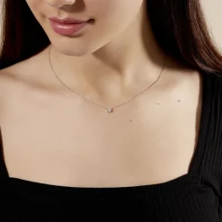 Histoire d'Or Collier Collection Aphrodite Or Blanc Diamant Synthetique Online