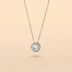 Histoire d'Or Collier Columbine De Zirconium Blanc or blanc oxyde Sale