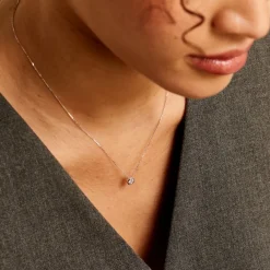 Histoire d'Or Collier Columbine De Zirconium Blanc or blanc oxyde Sale