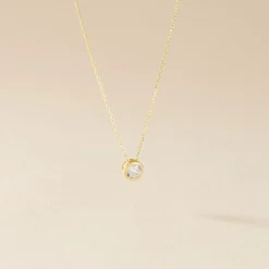 Histoire d'Or Collier Columbine De Zirconium Blanc or jaune oxyde Hot