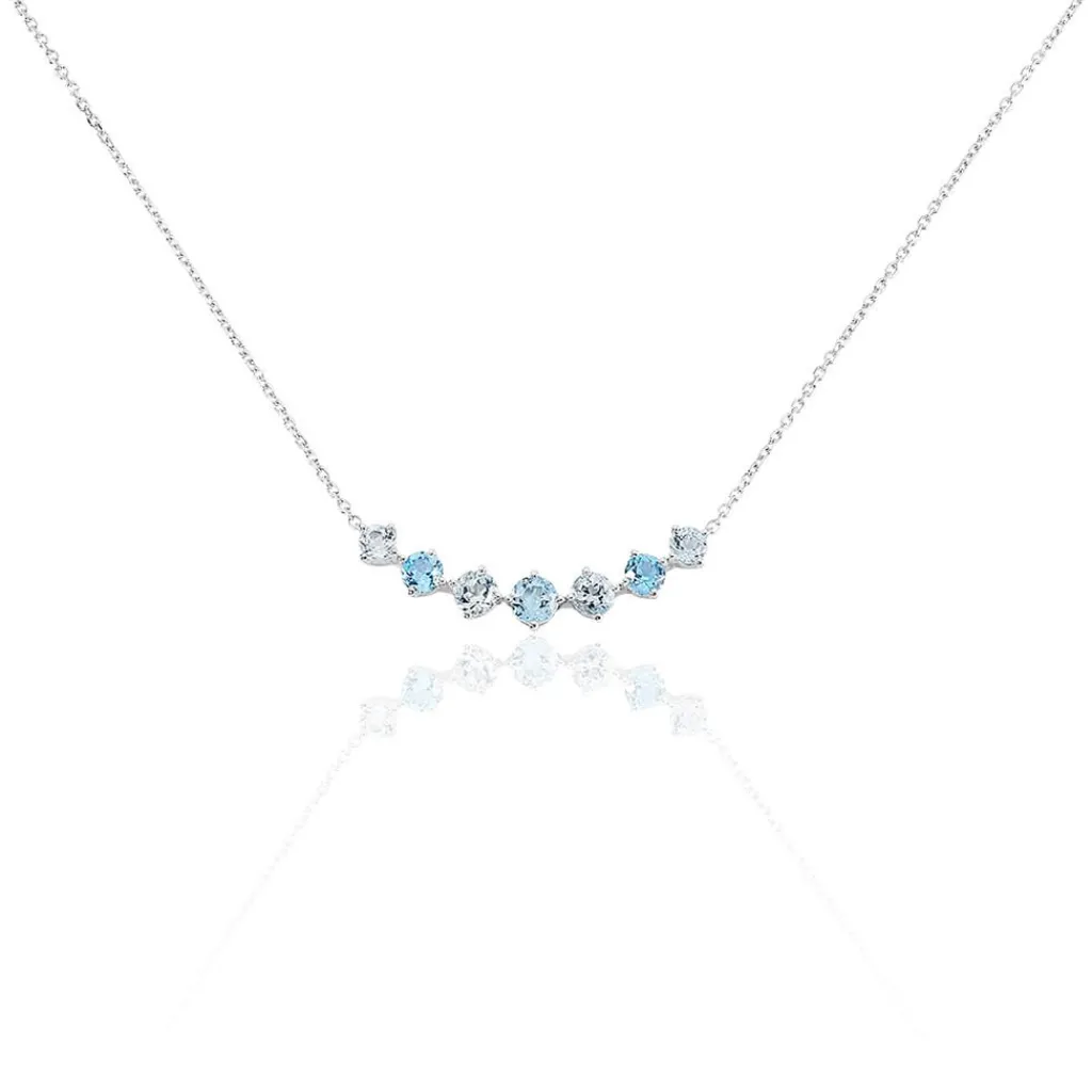 Histoire d'Or Collier Corabella Or Blanc Topaze Best