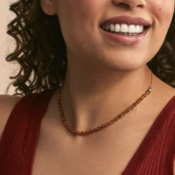 Histoire d'Or Collier Costin Argent Ambre Discount