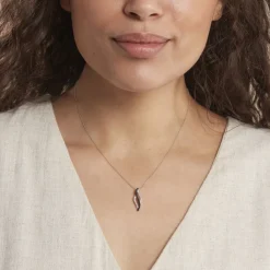 Histoire d'Or Collier Courbes Or Blanc Diamant