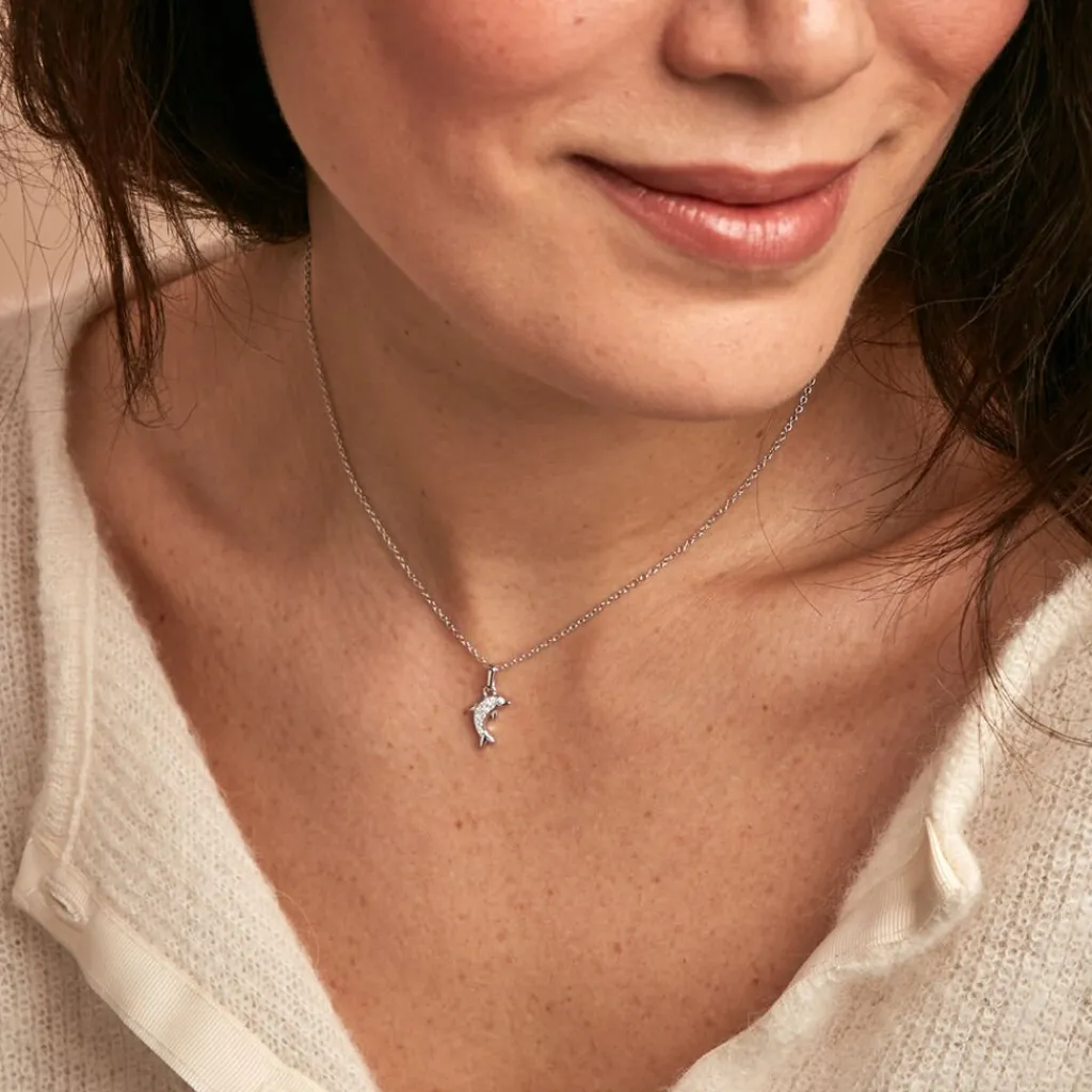 Histoire d'Or Collier Court Argent Blanc Giullia Motif Oxyde De Zirconium Sale