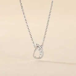 Histoire d'Or Collier Court Argent Blanc Sylvan Oxyde De Zirconium Hot