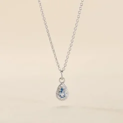 Histoire d'Or Collier Court Argent Blanc Tania Oxyde De Zirconium argent blanc oxyde bleu Discount