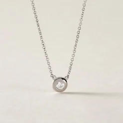 Histoire d'Or Collier Court Argent Blanc Laureano Oxyde De Zirconium Best