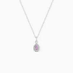 Histoire d'Or Collier Court Argent Blanc Tania Oxyde De Zirconium argent blanc oxyde rose