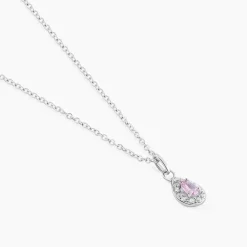 Histoire d'Or Collier Court Argent Blanc Tania Oxyde De Zirconium argent blanc oxyde rose