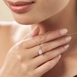 Histoire d'Or Collier Court Argent Blanc Tania Oxyde De Zirconium argent blanc oxyde rose