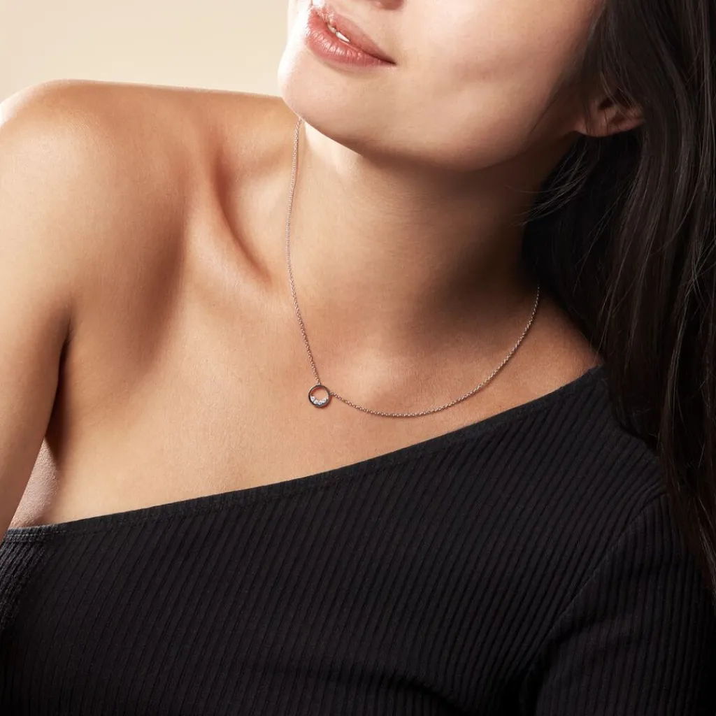 Histoire d'Or Collier Court Argent Blanc Vivence Oxyde De Zirconium Online