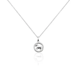 Histoire d'Or Collier Court Argent Blanc Ayeline Oxyde De Zirconium Discount