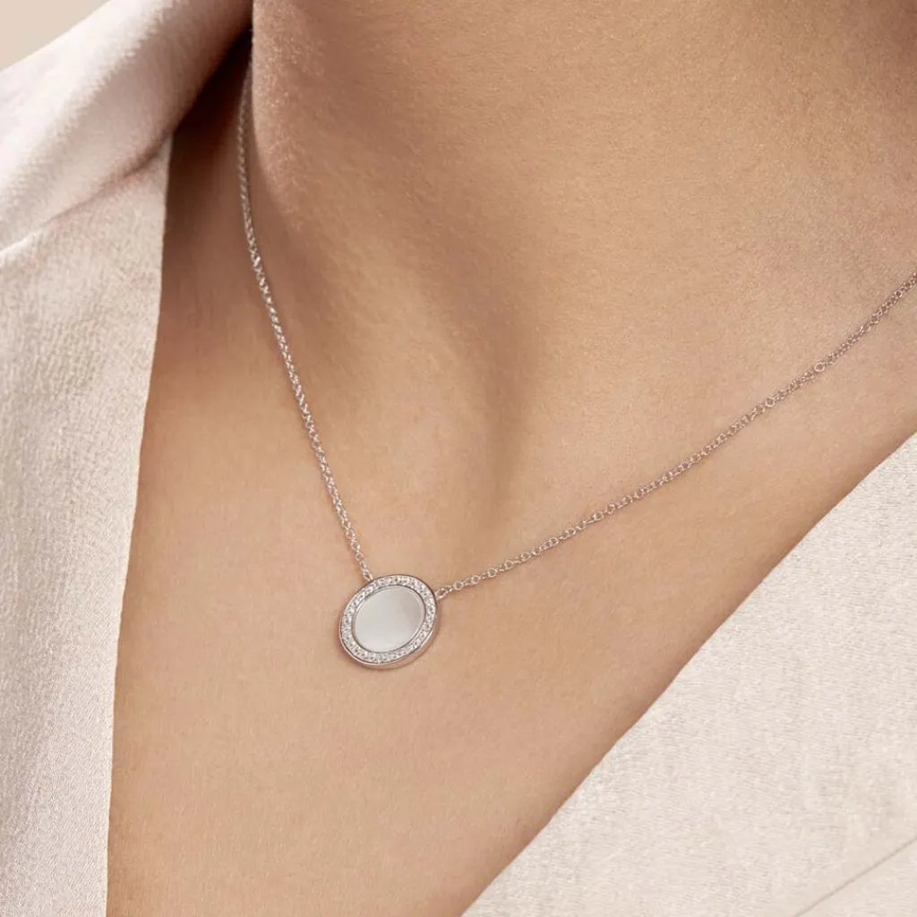 Histoire d'Or Collier Court Argent Blanc Nawala Oxyde De Zirconium argent blanc oxyde Sale