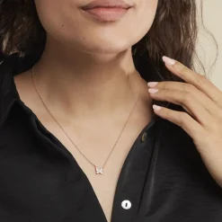 Histoire d'Or Collier Court Argent Rose Anne-lise Oxyde De Zirconium Discount