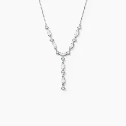 Histoire d'Or Collier Cravate Argent Blanc Shiny Nights Oxyde De Zirconium Outlet