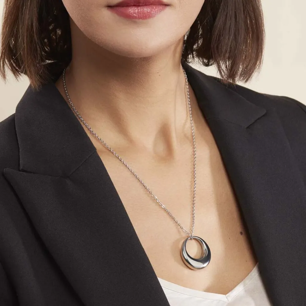 Histoire d'Or Collier Creolia acier blanc Hot