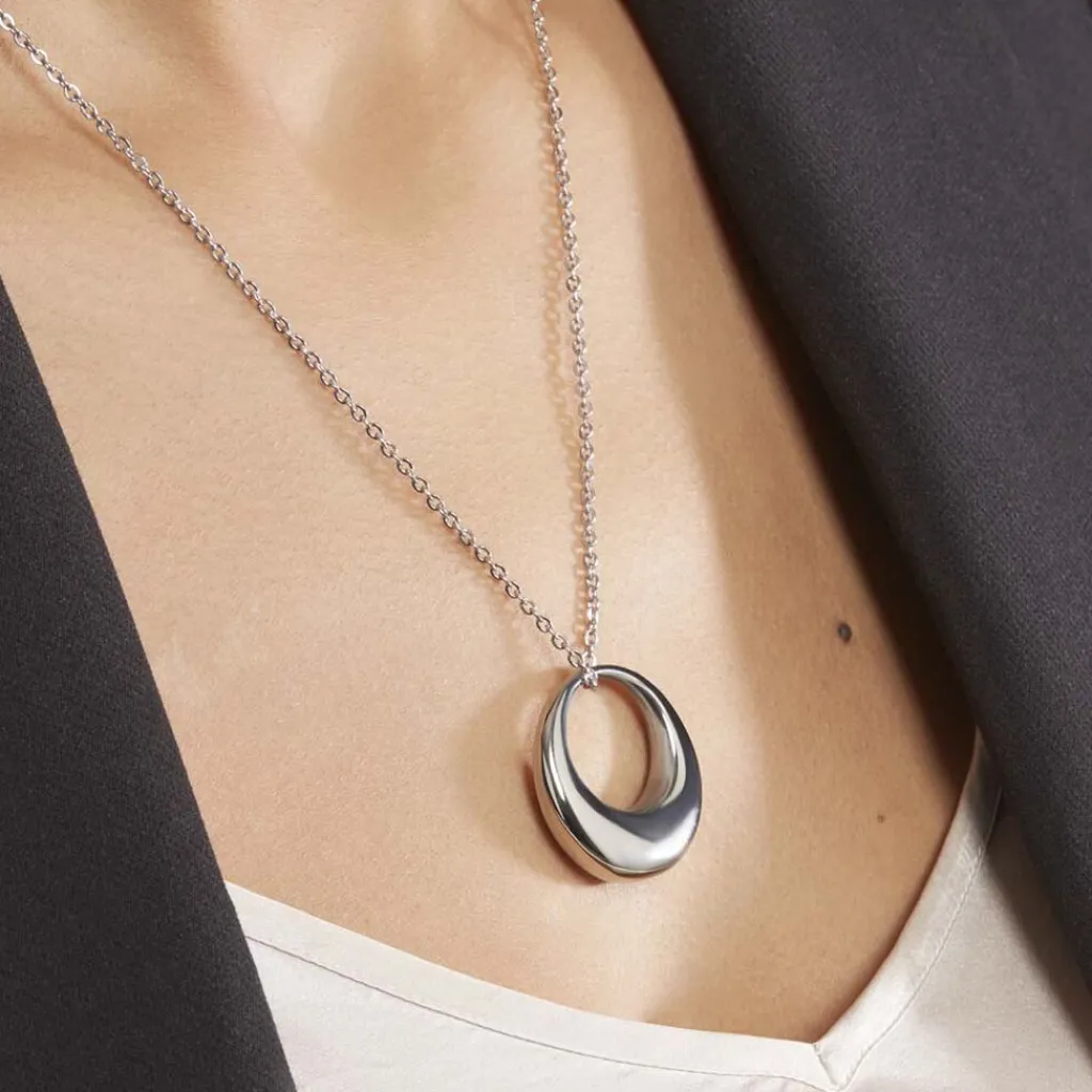 Histoire d'Or Collier Creolia acier blanc Hot