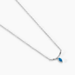 Histoire d'Or Collier Cyane Argent Blanc Turquoise Hot