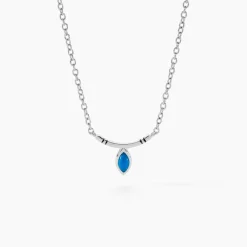 Histoire d'Or Collier Cyane Argent Blanc Turquoise Hot