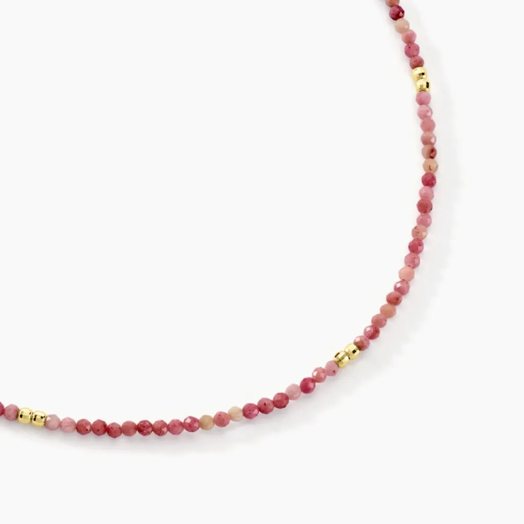 Histoire d'Or Collier Cyclades Argent Jaune Rhodonite argent jaune rhodonite rose Discount