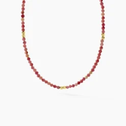 Histoire d'Or Collier Cyclades Argent Jaune Rhodonite argent jaune rhodonite rose Discount