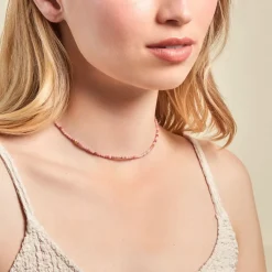 Histoire d'Or Collier Cyclades Argent Jaune Rhodonite argent jaune rhodonite rose Discount